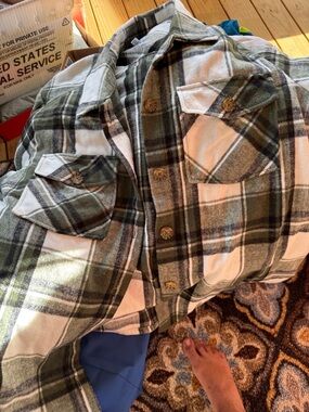 Jacket plus size 22  green white and black